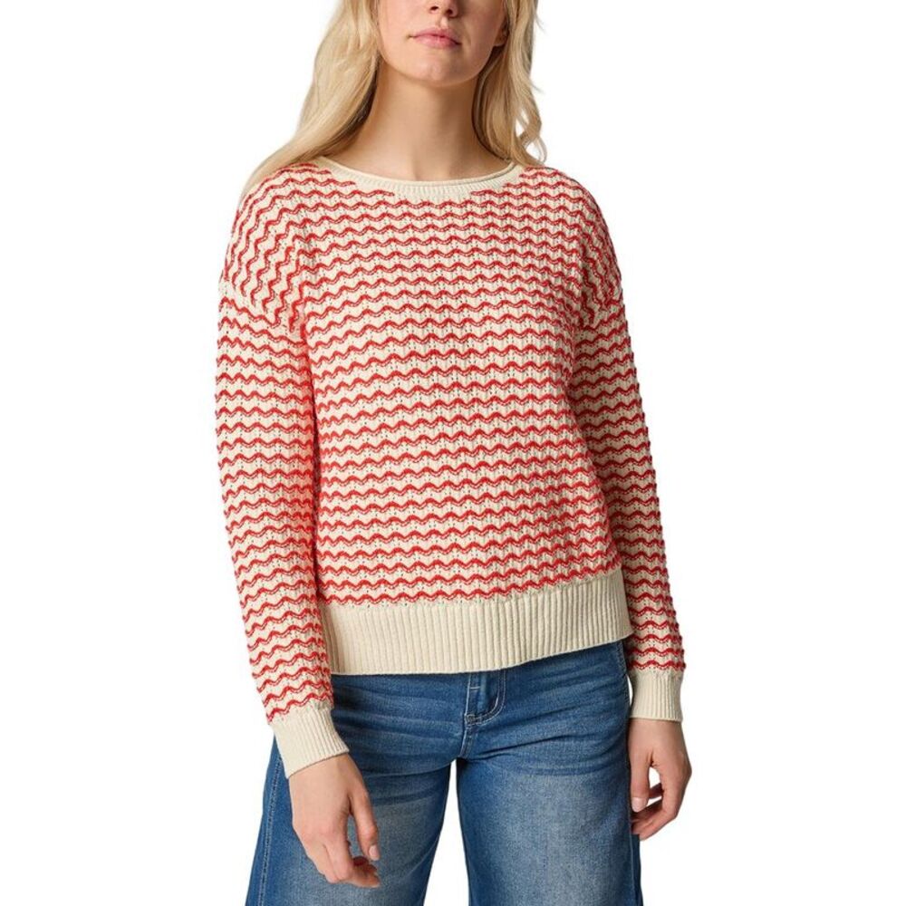 Lilla P Womens  Long Sleeve Zig Zag Sweater